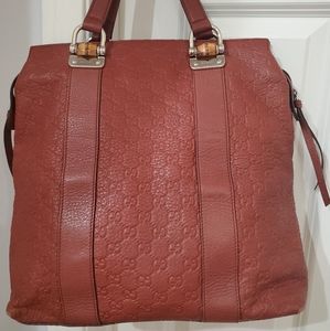 Gucci Guccissima Brown Leather Tote